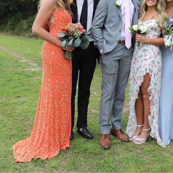 Rachel Allan Orange Size 4 Prom Dress - Picture 5 of 14